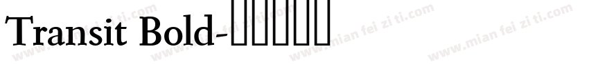 Transit Bold字体转换